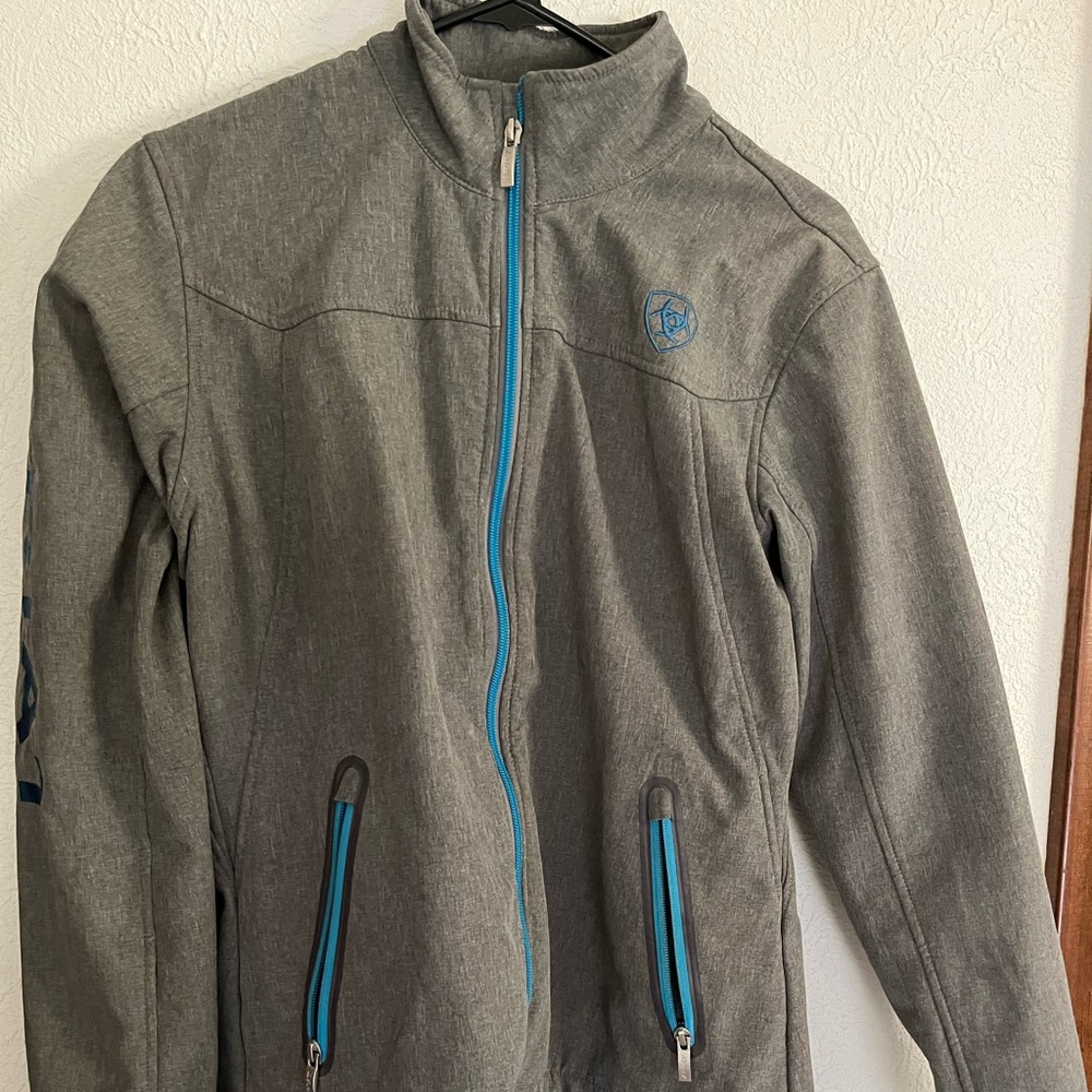 Ariat Gray Jacket with Blue Accents